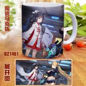 BZ1451-少女咖啡枪 游戏彩印马克杯
