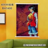 (60X90)BH1400-海贼王动漫白色塑料杆挂画