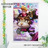 (60X90)BH1128-王者荣耀游戏白色塑料杆挂画