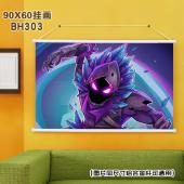 (90X60)BH303-堡垒之夜 动漫白色塑料杆挂画