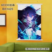 (60X90)BH1420-凹凸世界动漫白色塑料杆挂画