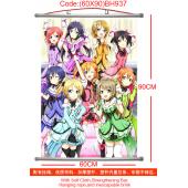 (60X90)BH937-LOVE LIVE动漫塑杆布挂画