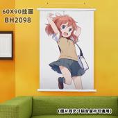 (60X90)BH2098-悠哉日常大王 动漫白色塑料杆挂画