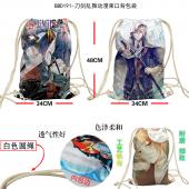 BBD191-刀剑乱舞动漫束口背包袋