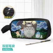 SCBD031-龙猫 动漫双层笔袋