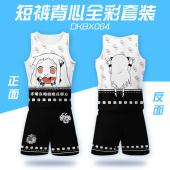 DKBX064-北方栖姬表情网眼布短裤背心