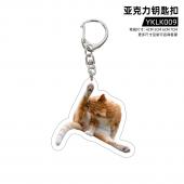 YKLK009 UV 亚克力钥匙扣 猫 个性