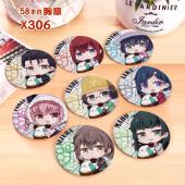 X306-8款6CM 命运石之门0 动漫 马口铁覆膜胸章