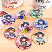 X293-8款6CM LoveLive 动漫 马口铁覆膜胸章