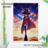 (60X90)BH1057-为美好的世界献上祝福动漫白色塑料...