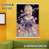 (60X90)BH1383-紫罗兰永恒花园动漫白色塑料杆挂画