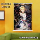 (60X90)BH1381-紫罗兰永恒花园动漫白色塑料杆挂画