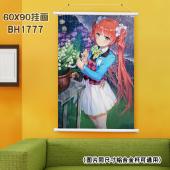 (60X90)BH1777-少女咖啡枪2双生视界 游戏白色塑...