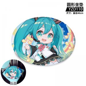 YZD110-初音-动漫-细毛绒圆形坐垫